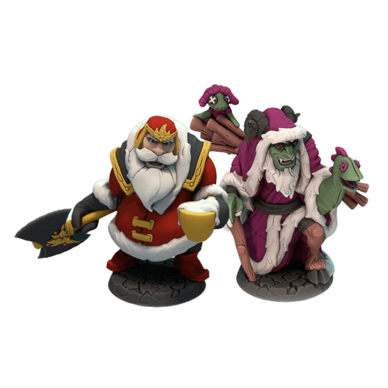 Dice Throne Père Noël vs Krampus - Figurines