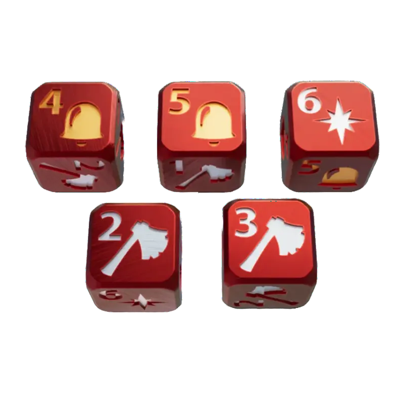 Dice Throne - Set de 5 dés Père Noël - Lucky Duck Games
