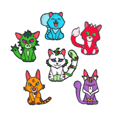 Set de 6 Pins de L’Île des Chats