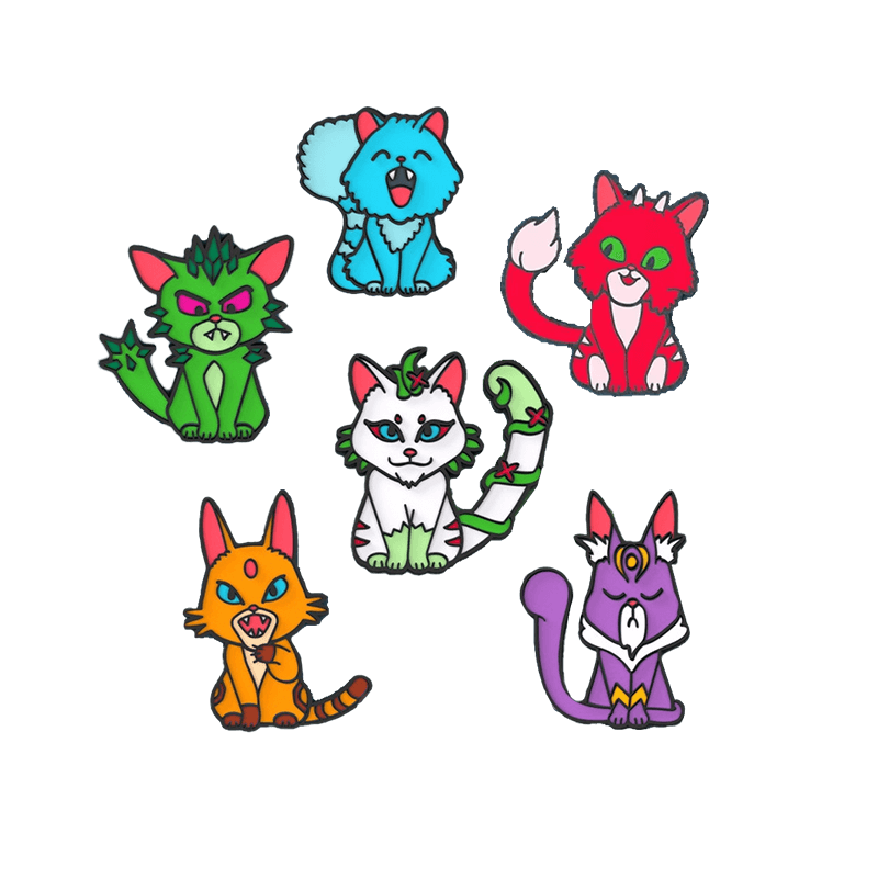 Set de 6 Pins de L’Île des Chats