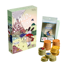 A Wild Venture – Pack Aventure (Jeu + Sleeves + Jetons en bois)