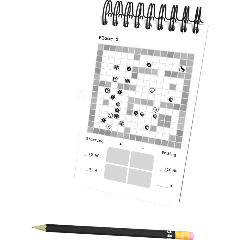 Paper App Dungeon game Lucky Duck Games
